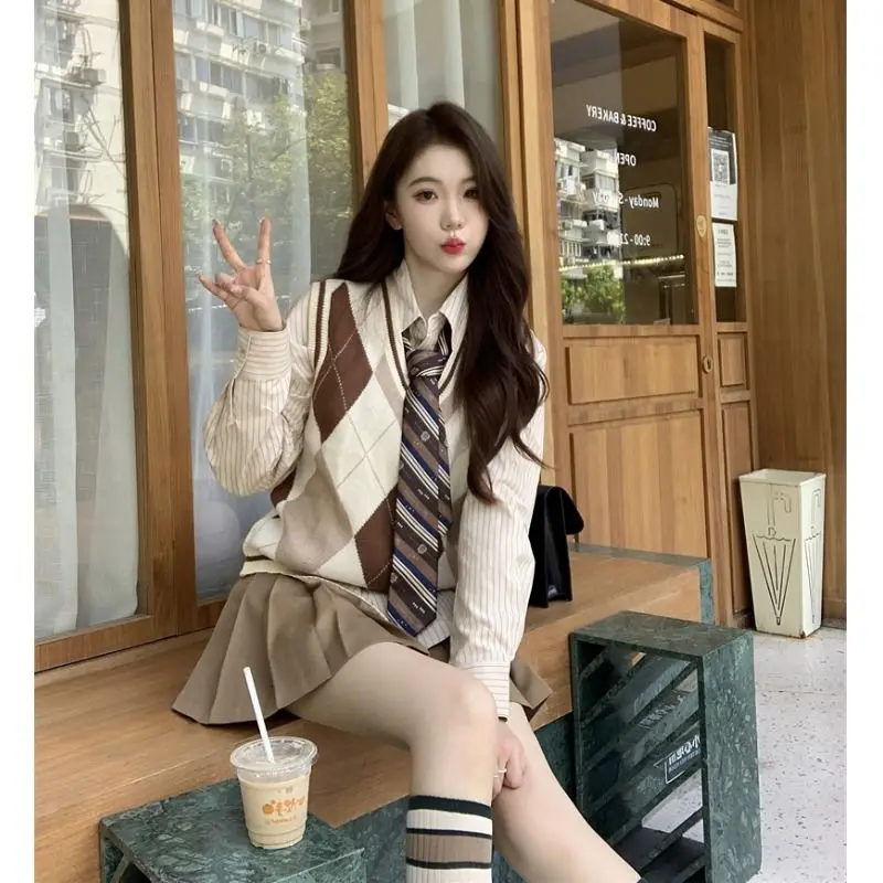 2025 autumn new Japanese and korean style college style school costume suit outfit japanese korea fashion jk uniform a702