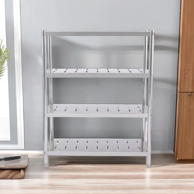 

Multi-layer Stainless Steel Shelves, Strong Load-bearing Capacity, High-quality Kitchen Shelves, 5-Layers Shelves Perforated