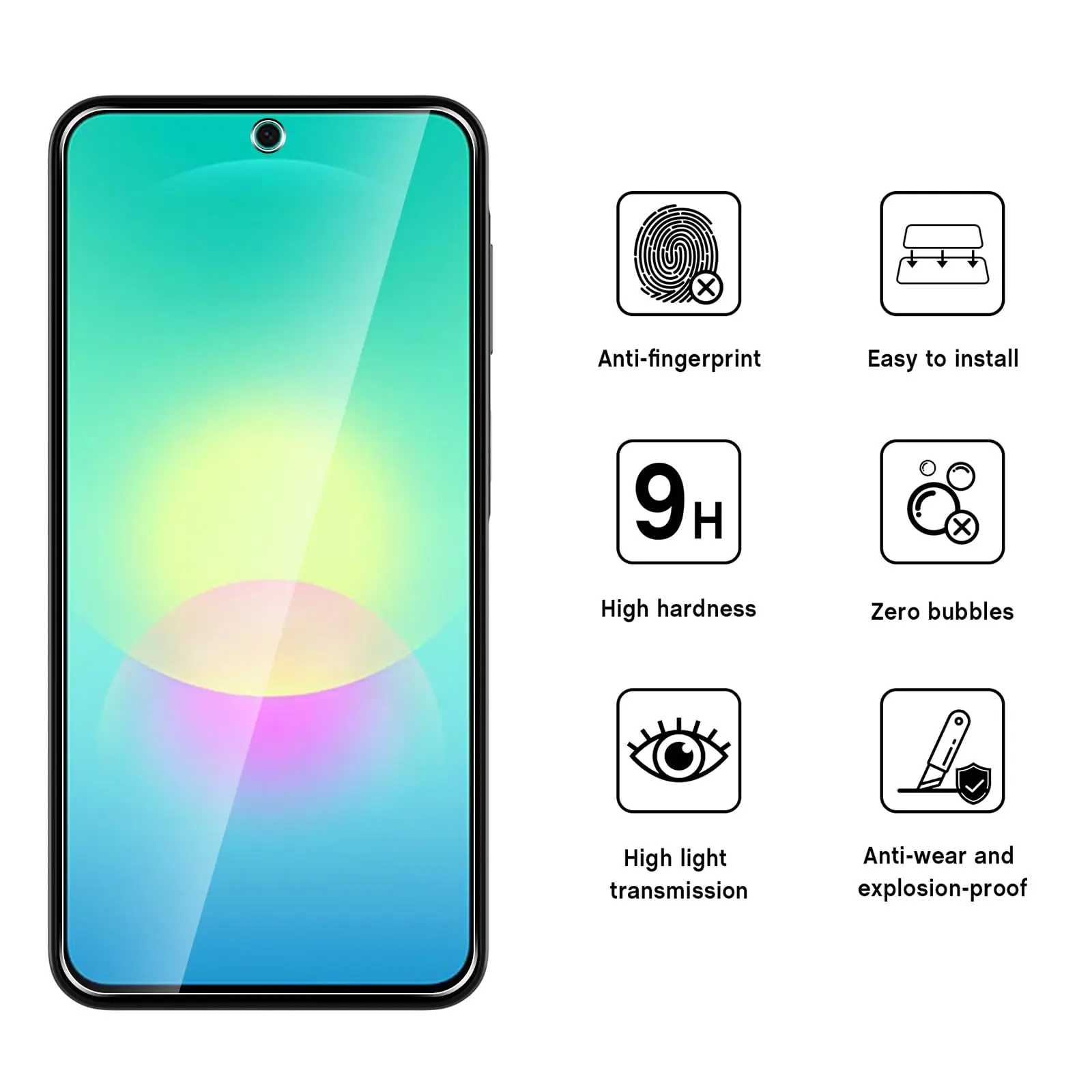 1-4 Pcs Tempered Glass For Samsung Galaxy A27 Screen Protector Protective Mica Cryatal Anti Scratch Case Friendly