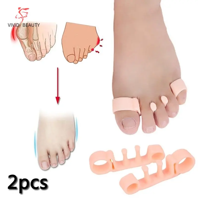 

2Pcs=1Pair Newest Multifunctional Hallux Valgus Foot Toes Separator Gel Toe Bunion Corrector Shield Orthopedic Braces