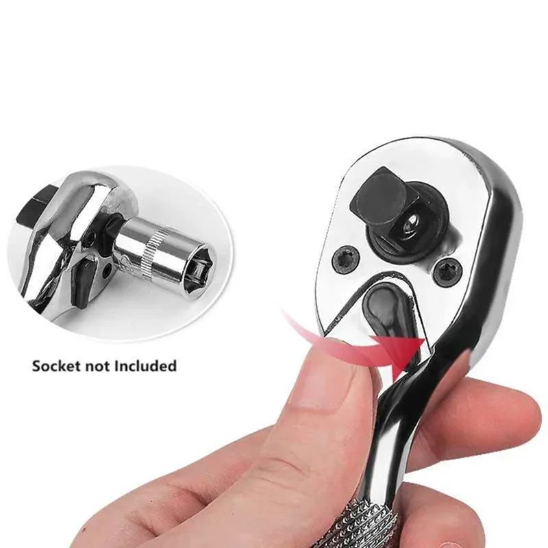 

HLZS-1/2"& 3/8"And 1/4"& 3/8" Ratchet Wrench Tool Double End Spanner Tools 72 Teeth Ratchet Socket Wrench
