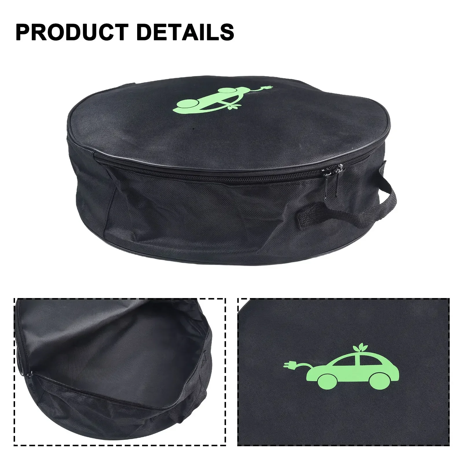 Car Charging Cable Storage Bag Carry Bag For Electric Vehicle Charger 600D Oxford Cloth Car Tools Cable Bag