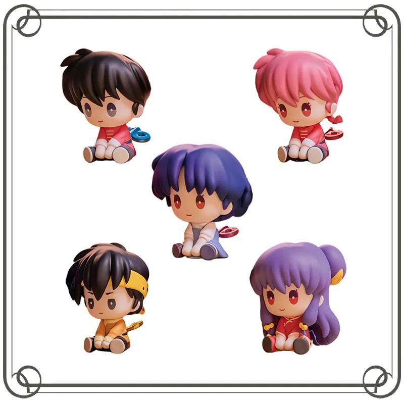 

Ranma ½ Hibiki Ryoga Ranma Gashapon Clockwork Sitting Posture Modeling Cute Collectible Toy