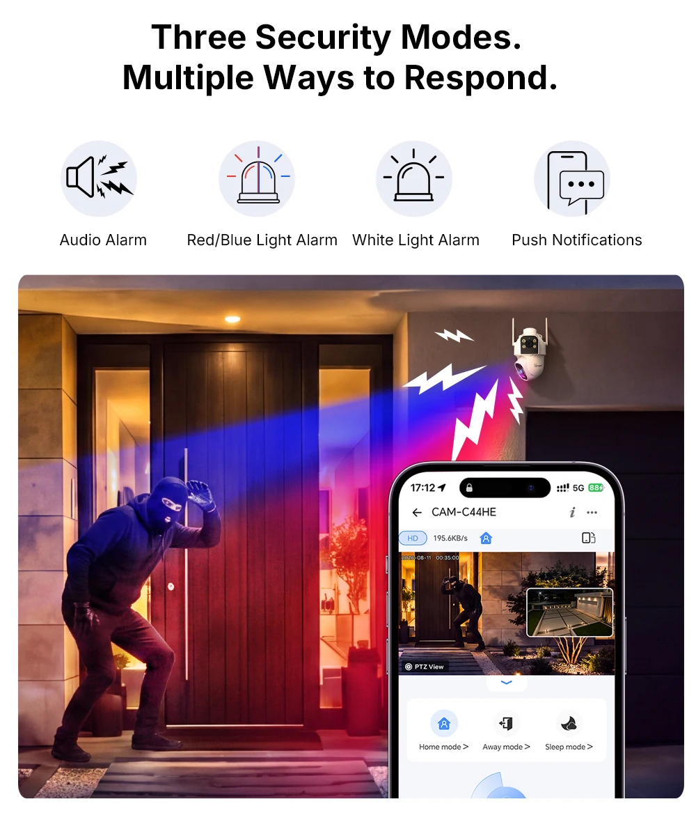 SONOFF CAM Outdoor DUO Outdoor Smart Sicherheitskamera Zigbee Hub Dual 4MP Objektiv Vollfarbige Nachtsicht WiFi & Ethernet CAM-C44HE – Detail 9