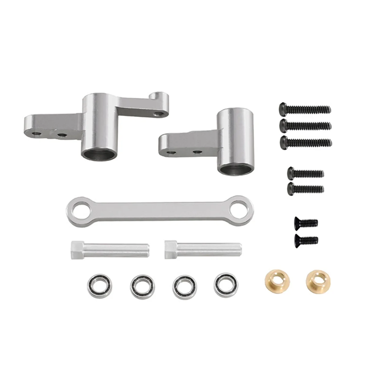 Steering Assembly Steering Shaft Upgrade Kit for MJXHyper Go 14209 14210 H14BM 1/14 RC Car Upgrade Parts Silver