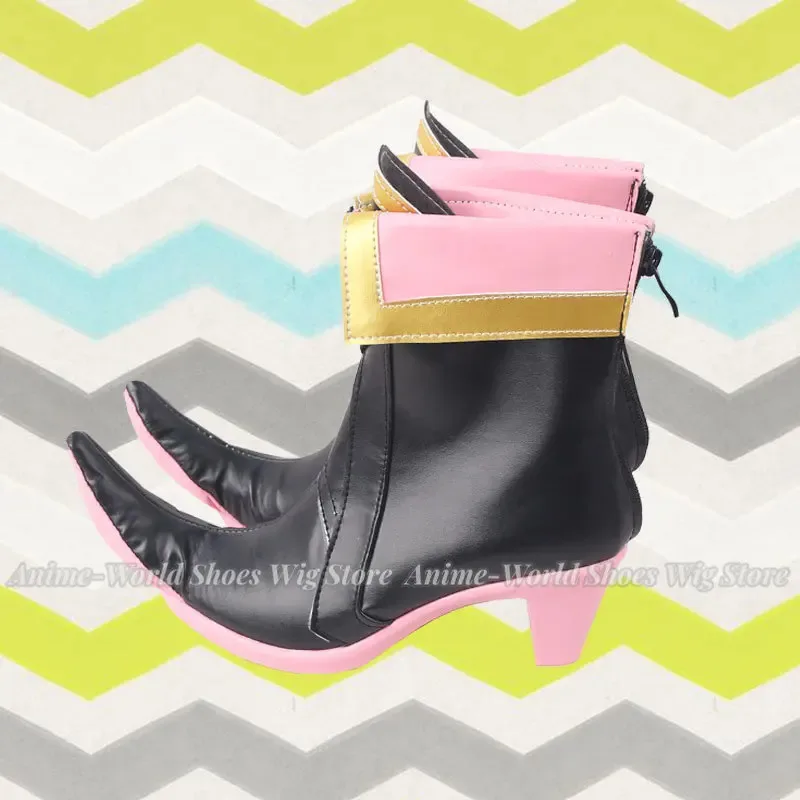 

wiwiwi 123New Anime Wandering Witch The Journey of Elaina Cosplay PU Leather High Heel/Flat Shoes