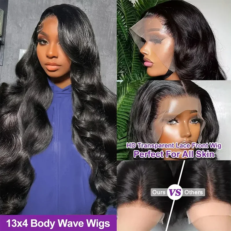 خفيفة الوزن البرازيلي شعر بشري لعذراء الدانتيل شعر مستعار أمامي شفاف HD 13x4 الجبهة قبل قطعها مع شعر الطفل الولايات المتحدة الأمريكية شعر مستعار موضة الشعر #4