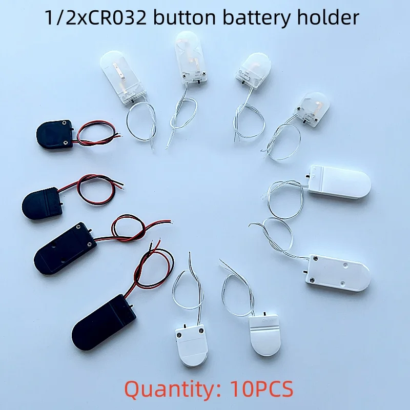 

1x 2x Slots 3V CR2032 Button Coin Cell Battery Socket Holder Case Cover With ON-OFF Switch 3V Battery Storage Box Container