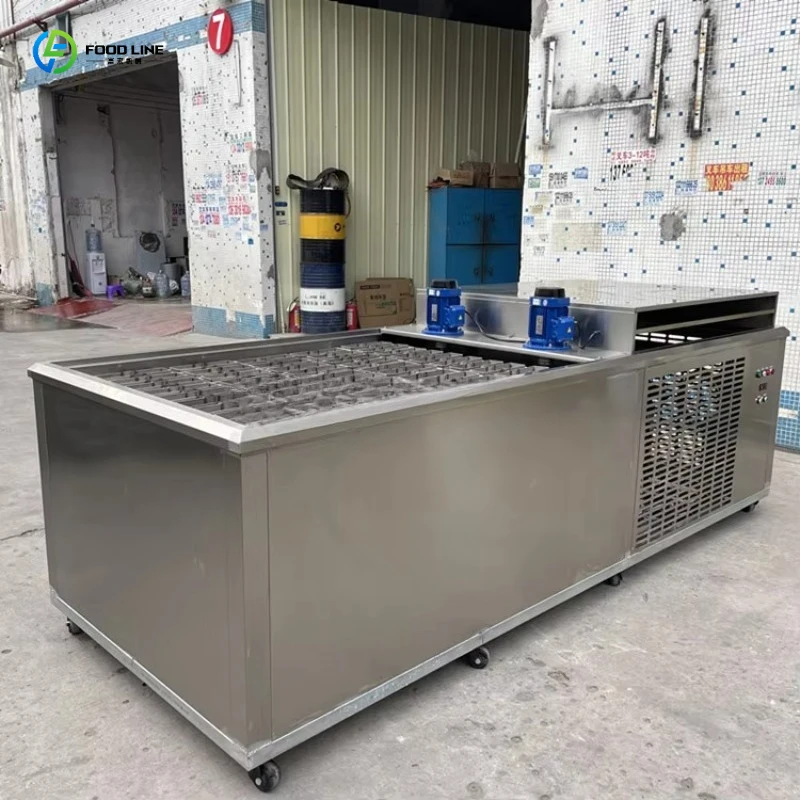 Commercial Block Ice Making Machine 0.3-10T/Day, Automatic Ice Block Production Equipment for Industrial Food Processing