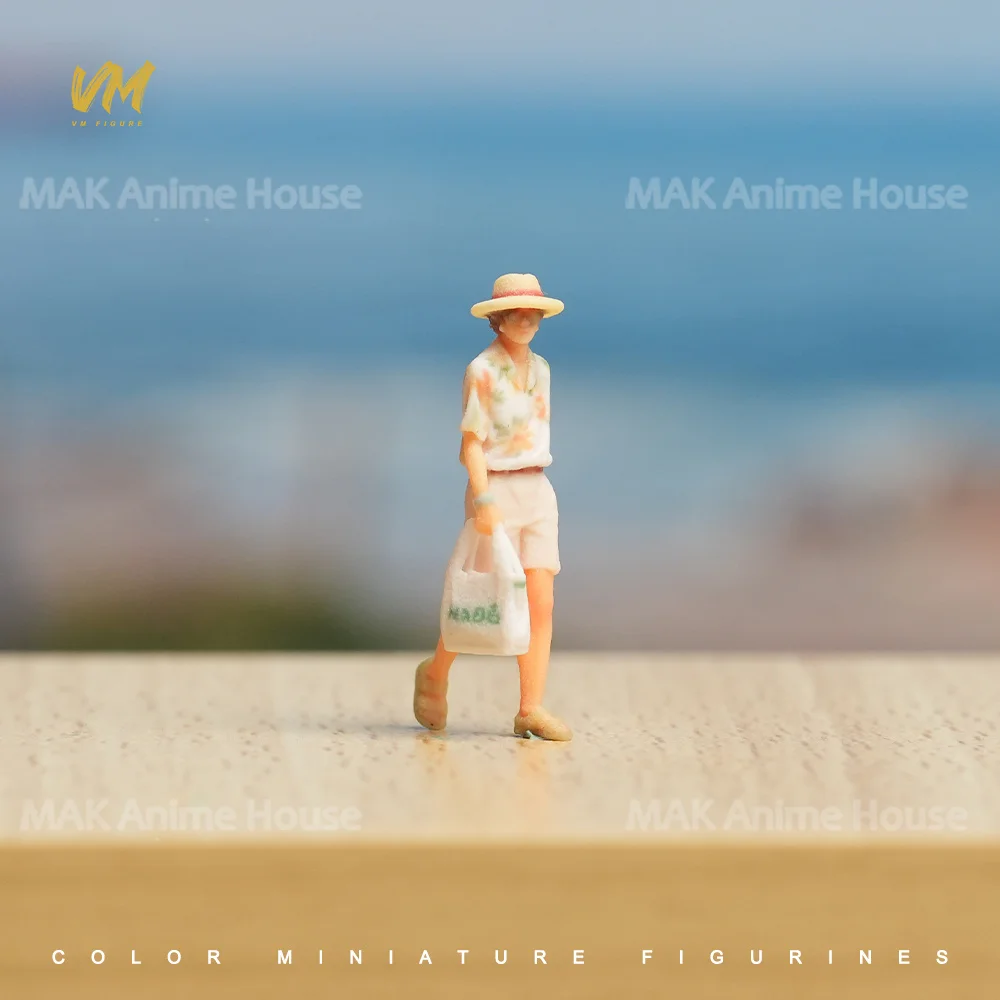 1/87 1/64 1/43 1/24 1/18 トレンディな男性バリスタ キュートなロリ巻き毛の男性修理工 3Dプリント小道具 フィギュア モデル シーン ドール おもちゃ