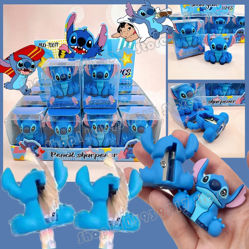 

Lilo & Stitch Pencil Sharpener Anime Disney Accessories for Kids Learning Tools Cute Stitch Shape Stationery for Halloween Gifts