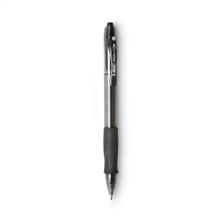BIC Glide Bold Retractable Ball Pen, Hitam, Bold Point 1,6mm, 12 Pak
