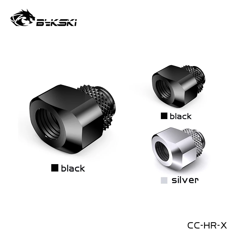 

Bykski 360 Rotary 10/15/20/25MM Offset Fittings For Computer Water Cooling Loop Build,G1/4",Flexiable Connector,Silver,Black