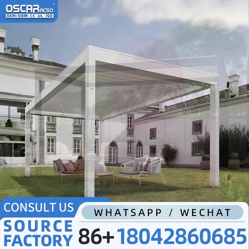 Large Backyard Outdoor Entrance Door Awning Bioclimatic Shelter Canopy for Patio Garden Porch pergola