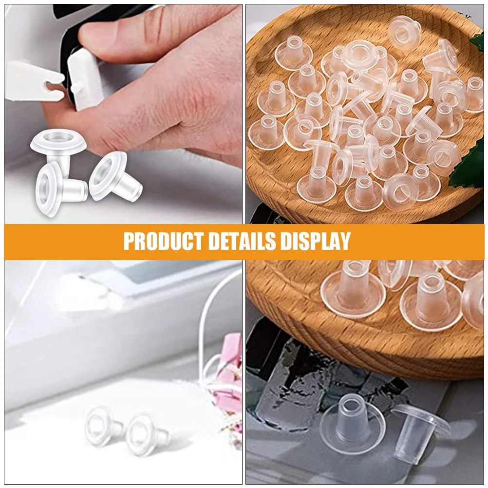 50 pezzi accessori per tende per finestre trasparenti tappi per pulsanti per scaletta con binario inferiore in plastica per ombra a rullo per ufficio domestico