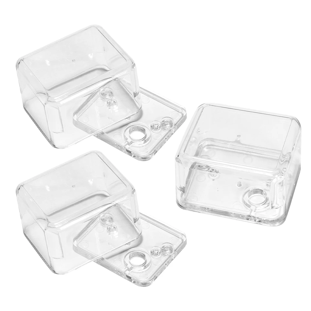 

3pcs Music Box Accessories Acrylic Clear DIY Repair Kits Transparent Storage Case Musical Boxes Parts Handmade Decorations Easy