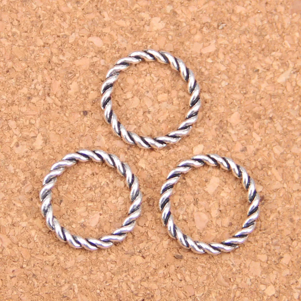 145pcs Charms Circle 15mm Antique Pendants,Vintage Tibetan Silver Jewelry,DIY For Bracelet Necklace