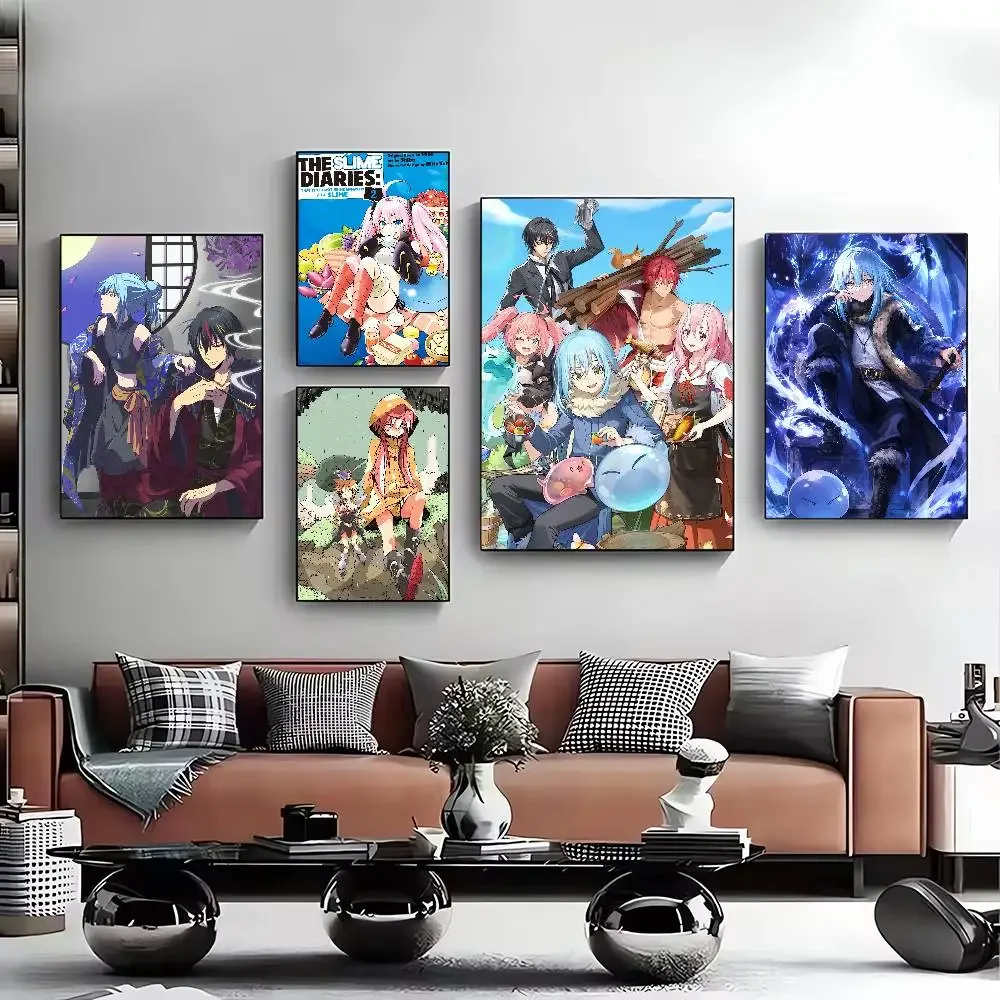 Anime That Time I Got Reincarnated As A Slime Poster Wall Art For Home Bar Cafe Movie Theater Decor DIY Vintage Print For Un