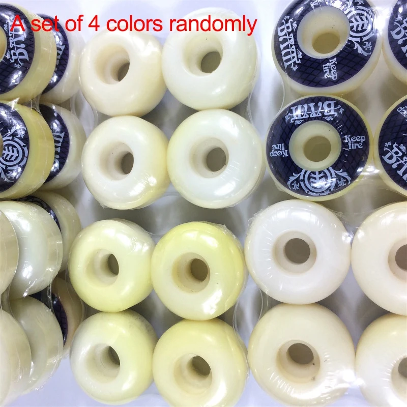 KEEPFIRE 4Pcs Skateboard Wheels 54mm PU Hardness Skate Board 85A Longboard Wheels for Street Longboard Skate Deck Wheel