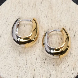 NBSAMENG 925 Silver Geometry Splicing Earring for Women Girl Circle Asymmetric Jewelry Gift Dropshipping