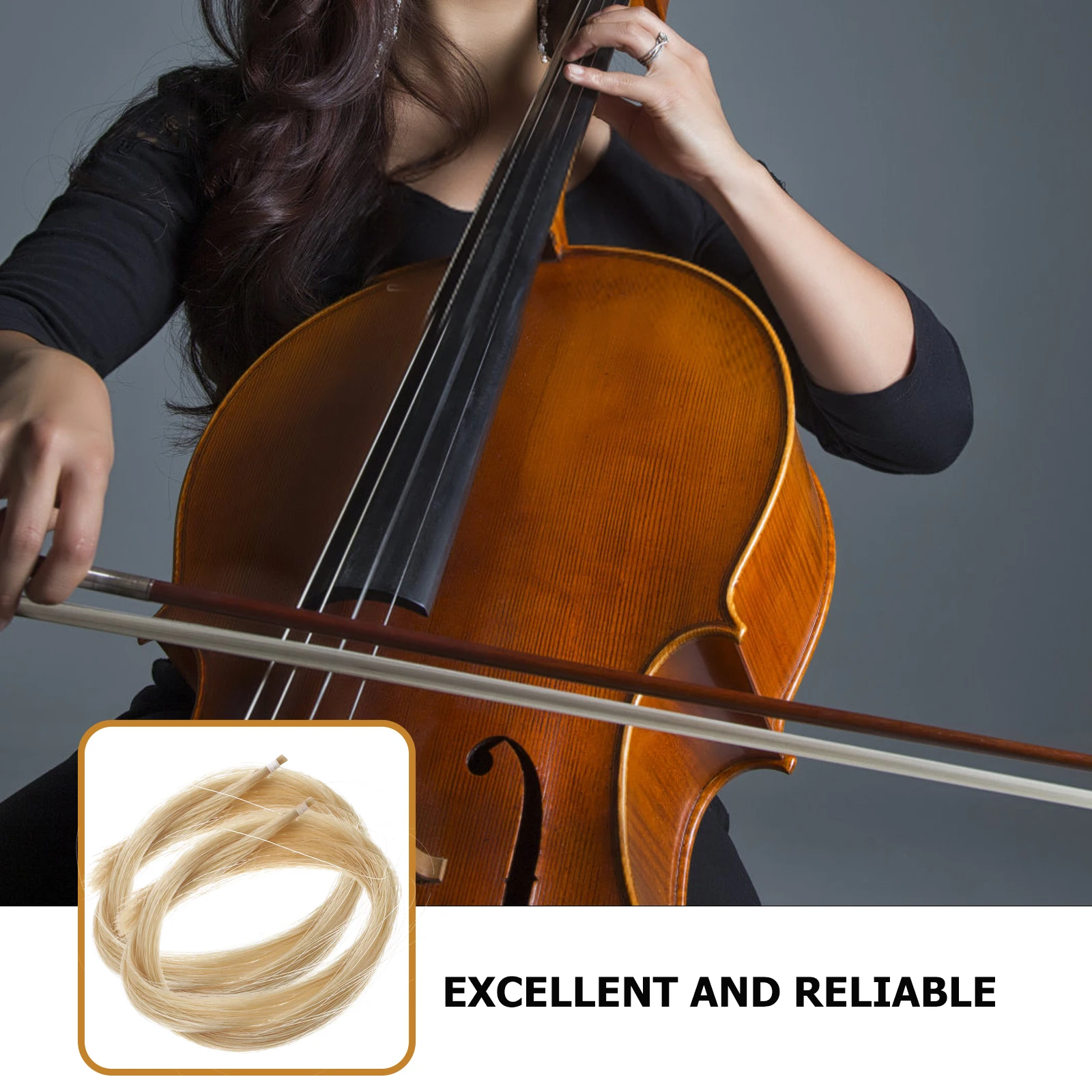 

Tail Hair Violin Parts Accessories Violinbow for and Replacement Horsehair