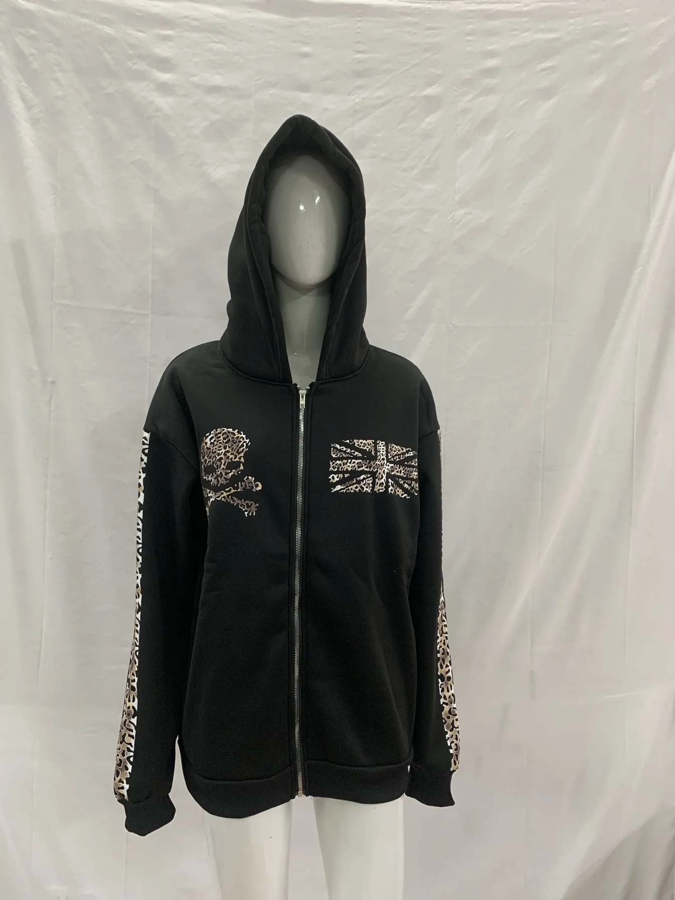 

Ins personalized printed zipper sweatshirt and pants set hoodie retro jacket street trend y2k