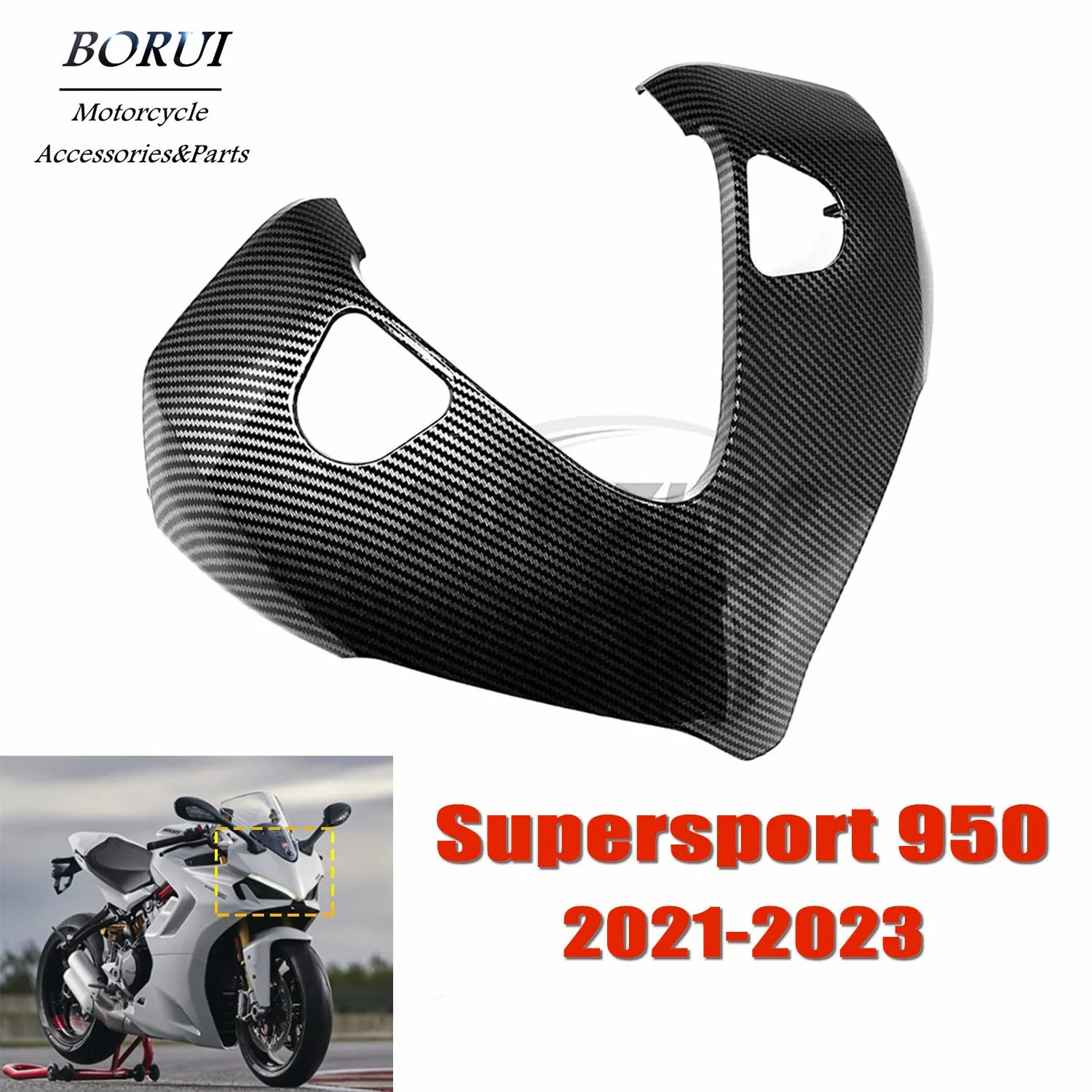 

Motorcycle Fairing Headlight Frame Headlight Cover Panel for Ducati Supersport 950 2021-2023