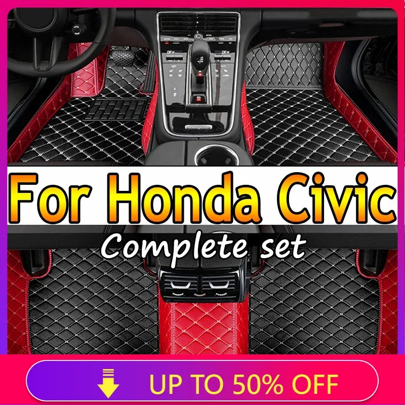 

Custom Car Floor Mats For Honda Civic 2012 2013 2014 2015 Auto Foot Pads Automobile Carpet Cover interior accessories