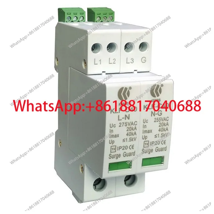 Class C power supply 40kA surge protector, remote signal surge protection AC KLF-C40 3 + 1