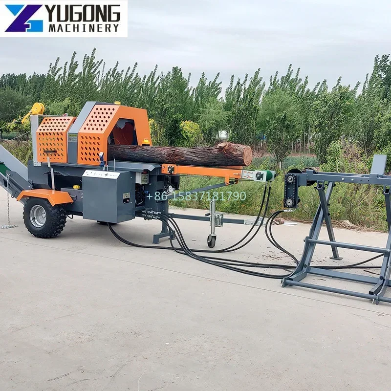 الصين الحطب الفاصل المعالج كامل الهيدروليكية تشغيل بالمنشار الحطب الفاصل 15HP البنزين EPA محرك الخشب الفاصل لنا