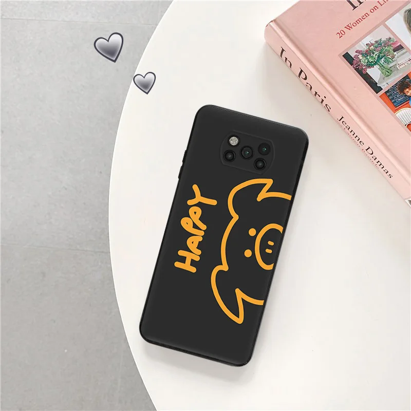 Phone Case for Xiaomi Poco F5 F4 F3 F1 C40 C50 C51 M5 M5S M4 M3 X3 X4 X5 Pro GT Pig Fish Cute Frog Soft Shell Black Cases Cover