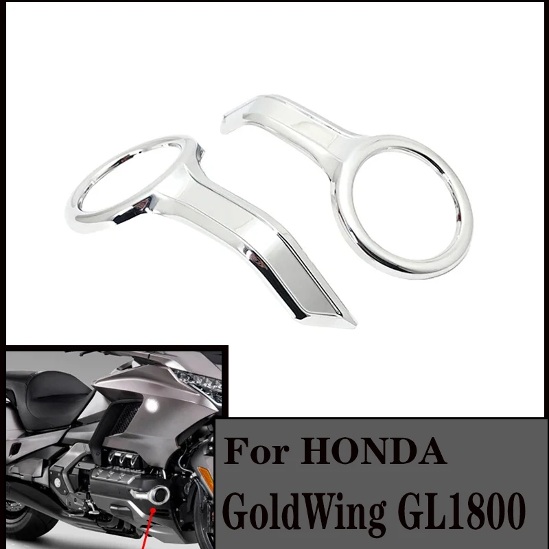 

GL1800 Chrome Fog Light Trim Rings Fit For Honda Goldwing GL 1800 Gold Wing 1800 Tour 2018-2021 2019 2020 Motorcycle Accessories