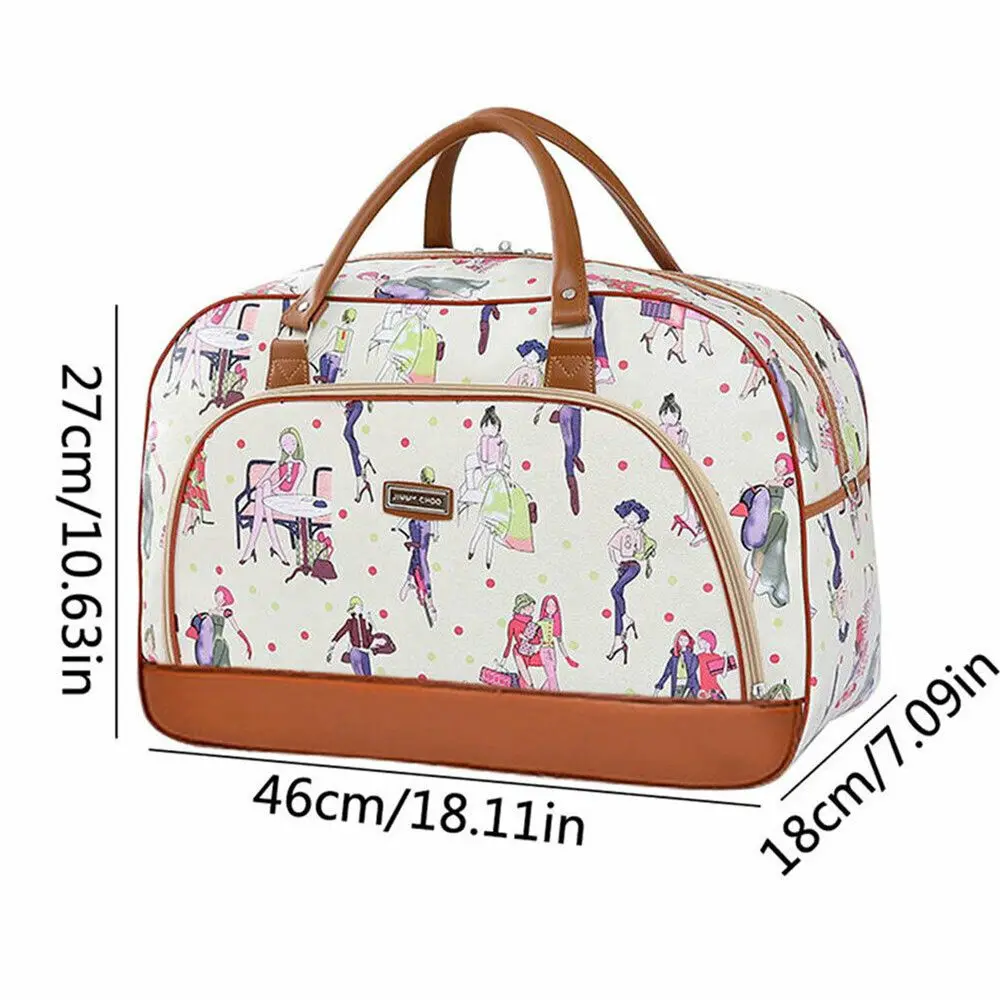 Lady Large Travel Zip Bag Overnight Weekend Women Holdall Hand Luggage Handbag