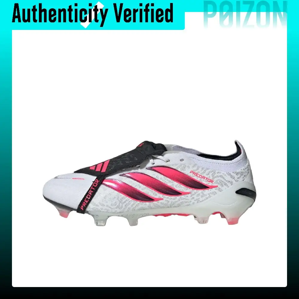 Adidas PREDATOR ELITE Soccer Shoes Unisex Low-top White/Swirl Neon Red/Black JP6248