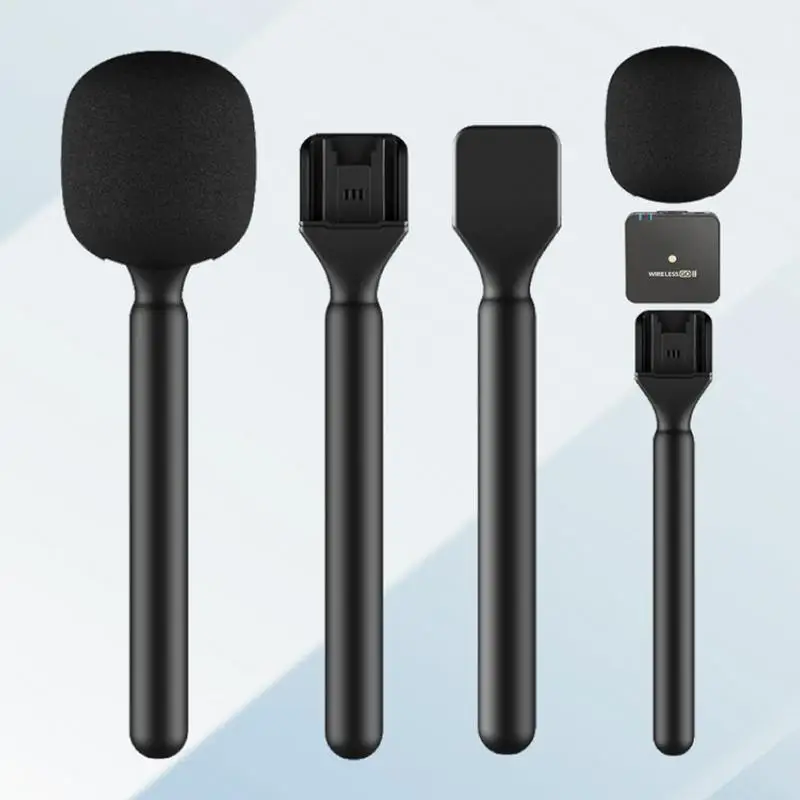 Wireless Microphone Handheld Grip Stick For DJI Mic 2 /Moma/Node Go/Relaxart Microphones Interview Recording Transmitter Adapter