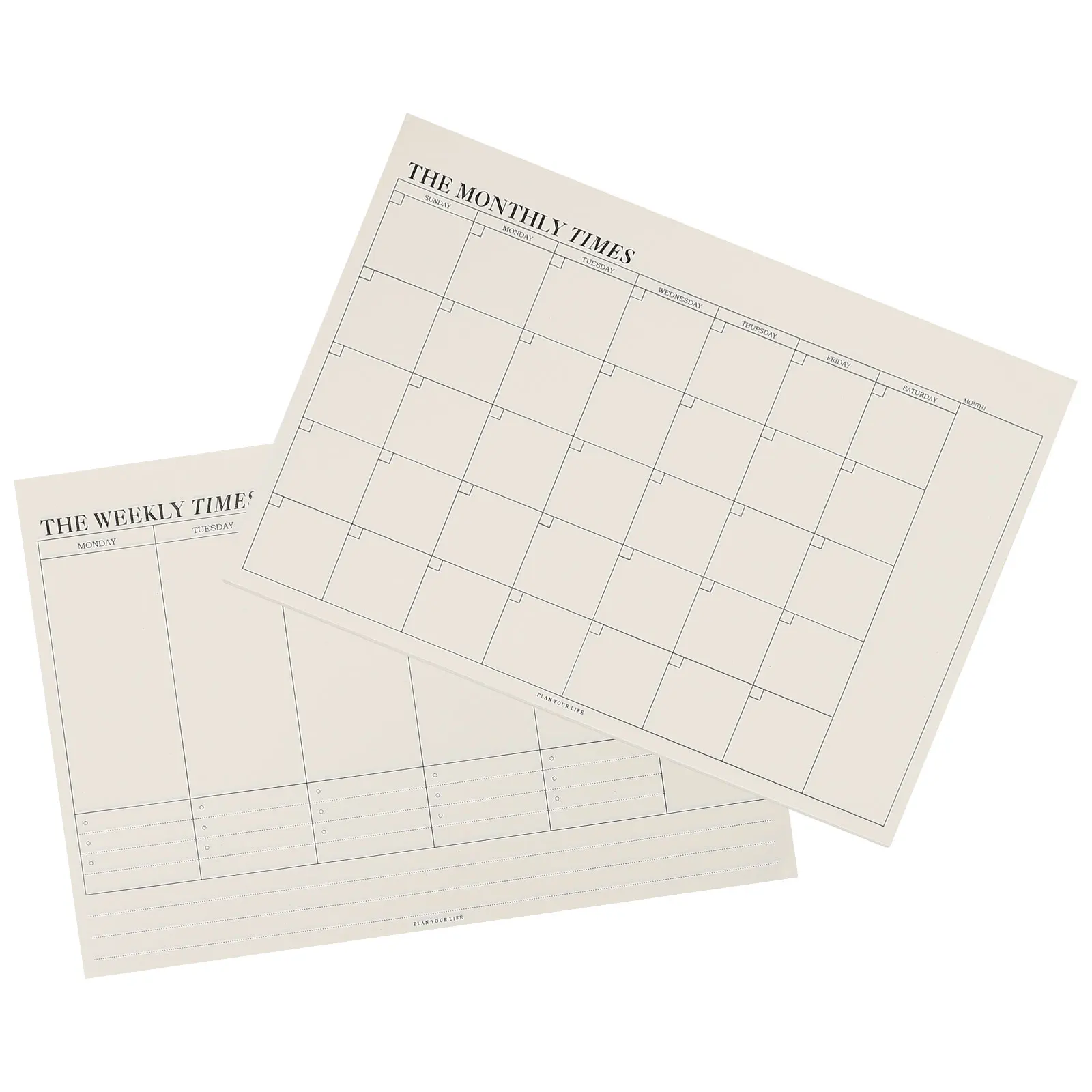

2pcs Office Book 60Pages Weekly Weekly Plan Notepad Monthly Planner Notebook Calendar Notepad Undated Small Lightweight