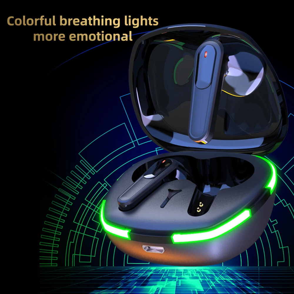 Fones de ouvido sem fio bluetooth tws com microfone estéreo esporte intra-auricular controle de toque longa espera hd chamada fones de ouvido jogo