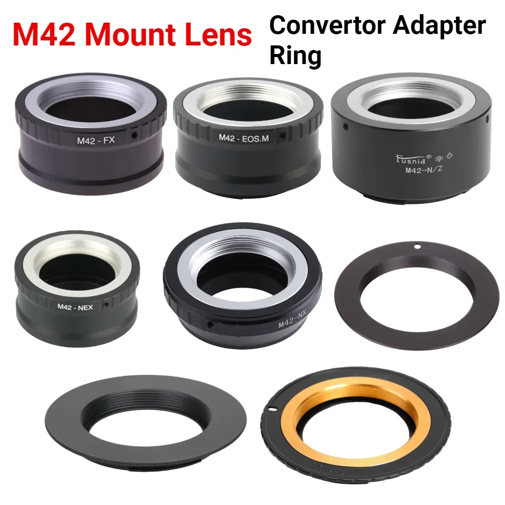 M42 Lens Adapter Camera Lens Convertor Adapter Ring for M42 Mount Lens to Canon EF-M EOS to Fujifilm X to Nikon Z for Sony NEX