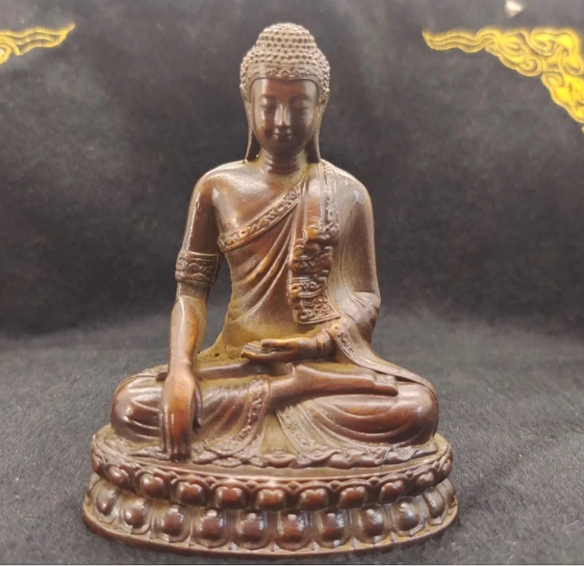 

Purple copper Buddha ornament, Buddha statue of Sakyamuni, lotus seat statue, Buddha statue of the Great Sun Tathagata