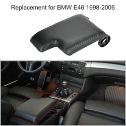 Kit de cubierta de reposabrazos de consola central de coche para BMW E46 1998-2006, reposabrazos de fibra de cuero para coche, accesorios interiores automotrices para conductor izquierdo