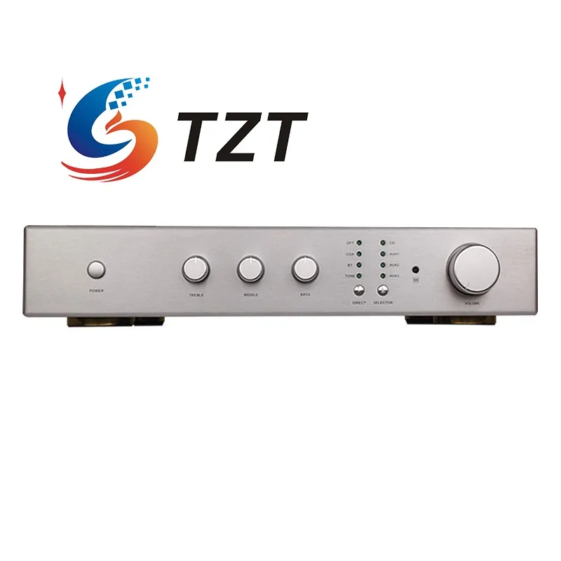 TZT Black/Silvery 220V/110V MT-10 HiFi Field Effect Preamplifier PCM1794 Audio Decoder 5125 Lossless Bluetooth Pre-amp view 3