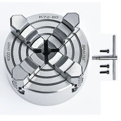 Mandrino per tornio 80mm SANOU 4 Jaw mandrino indipendente Mini tornio mandrino K72-80 per Mini tornio