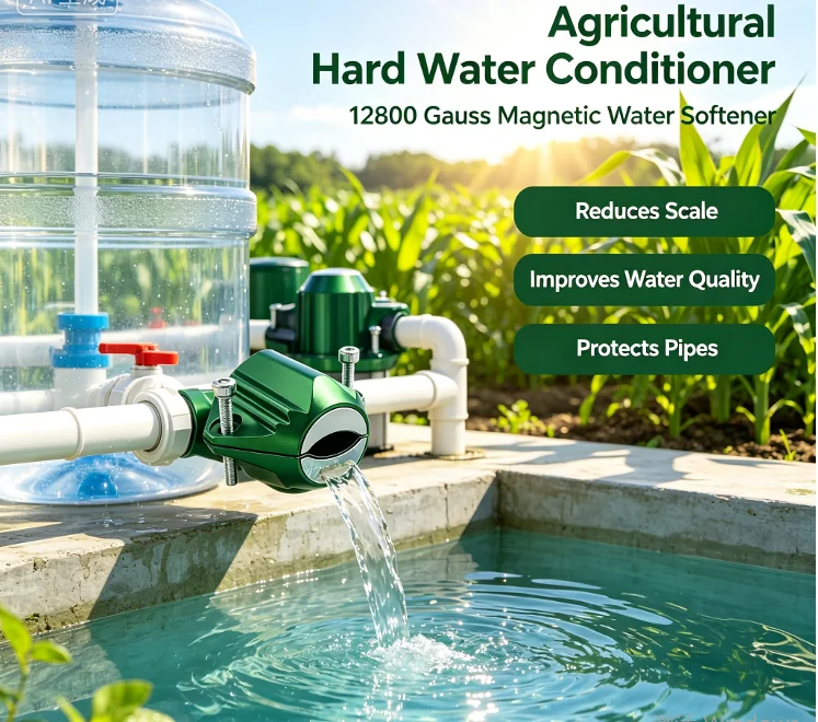 No‑Chemical Magnetic Hard Water Conditioner 12800Gauss Anti‑Scale Descaler Device For Farm Irrigation Household Water Pipes