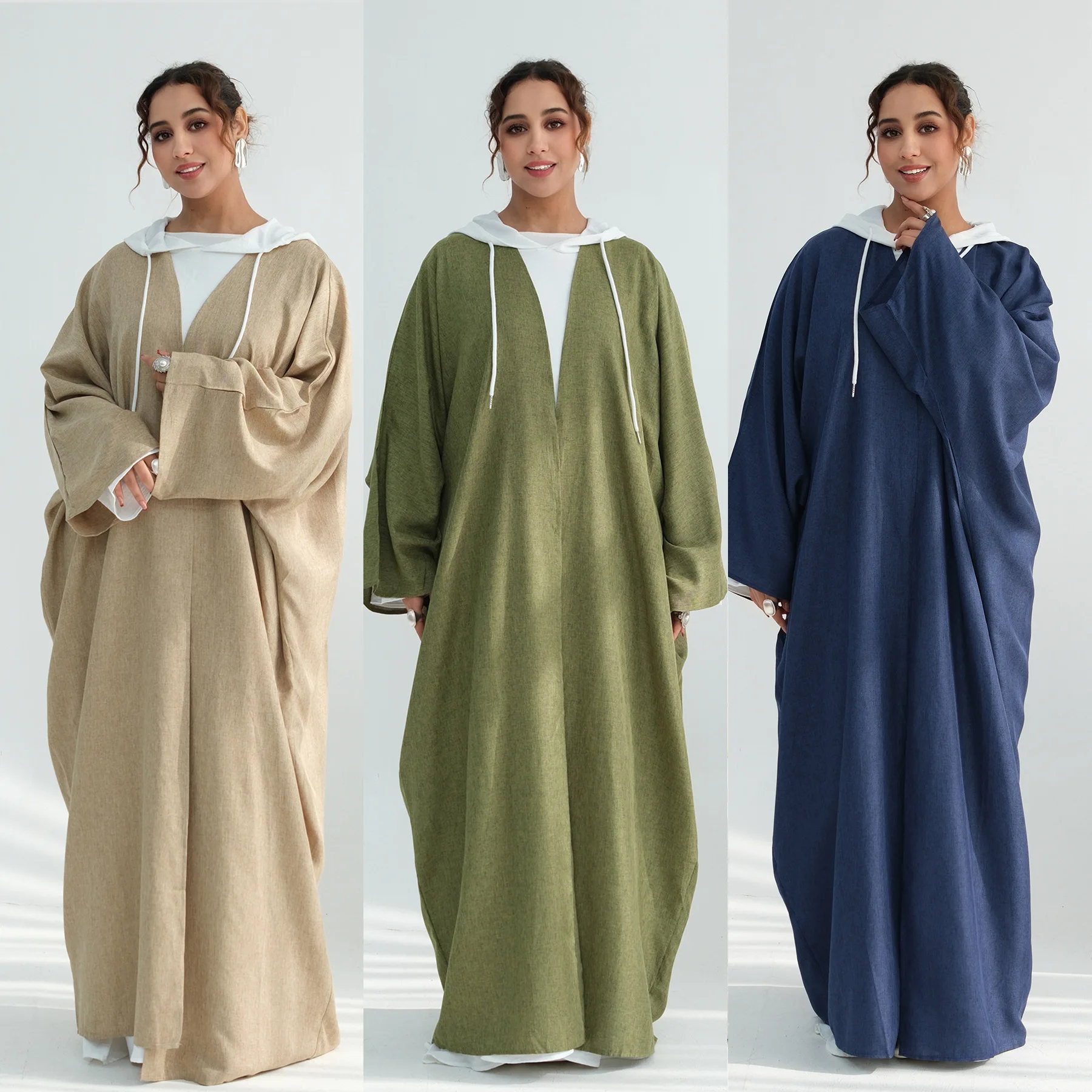 

Muslim Women Dress Open Abaya Caftan Eid Cardigan Dresses Long Robe Dubai Ramadan Vestidos Islam Kaftan Morocco Jalabiya 2026