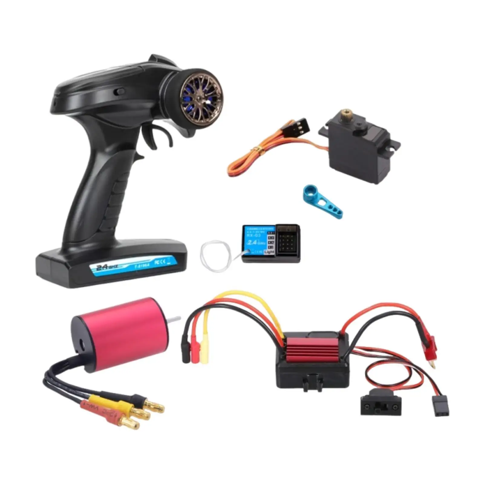 Motore Brushless 35A Ricevitore Esc Telecomando Servo Set Kit di aggiornamento per parti WLtoys A959 A979 A959-B HSP