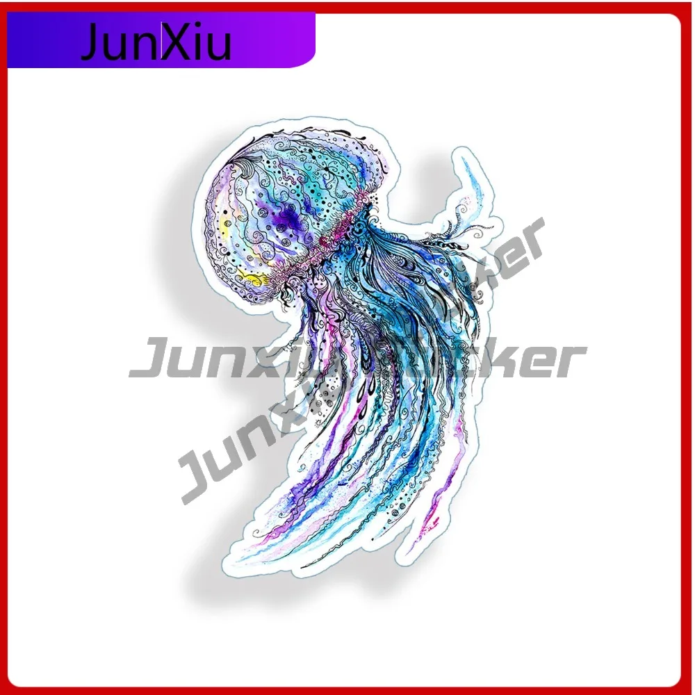 

Jellyfish Sticker Jelly Fish Sea Ocean Beach Cup Vehicle Decal Anime Waterproof Vinyl Decoration Car Laptop Window Bump