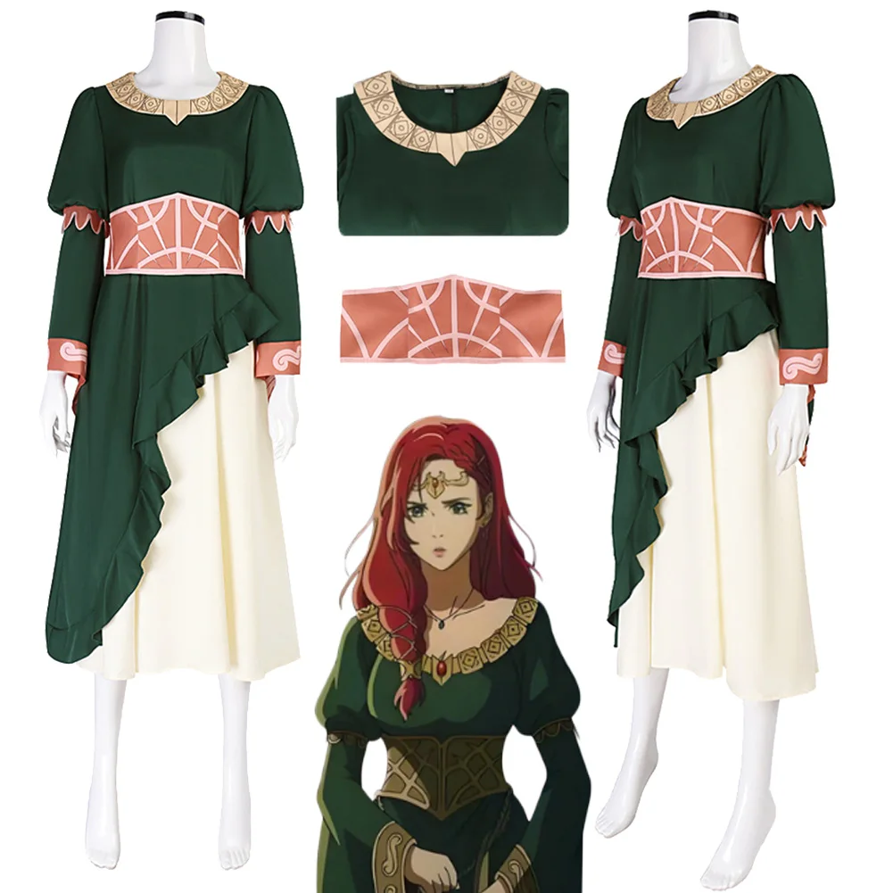 

Disguise Hera Cosplay Medieval Dress Clothing 2024 Cartoon Lorded Rings Costume Adult Women Roleplay Fancy Dress Up Party Outfit