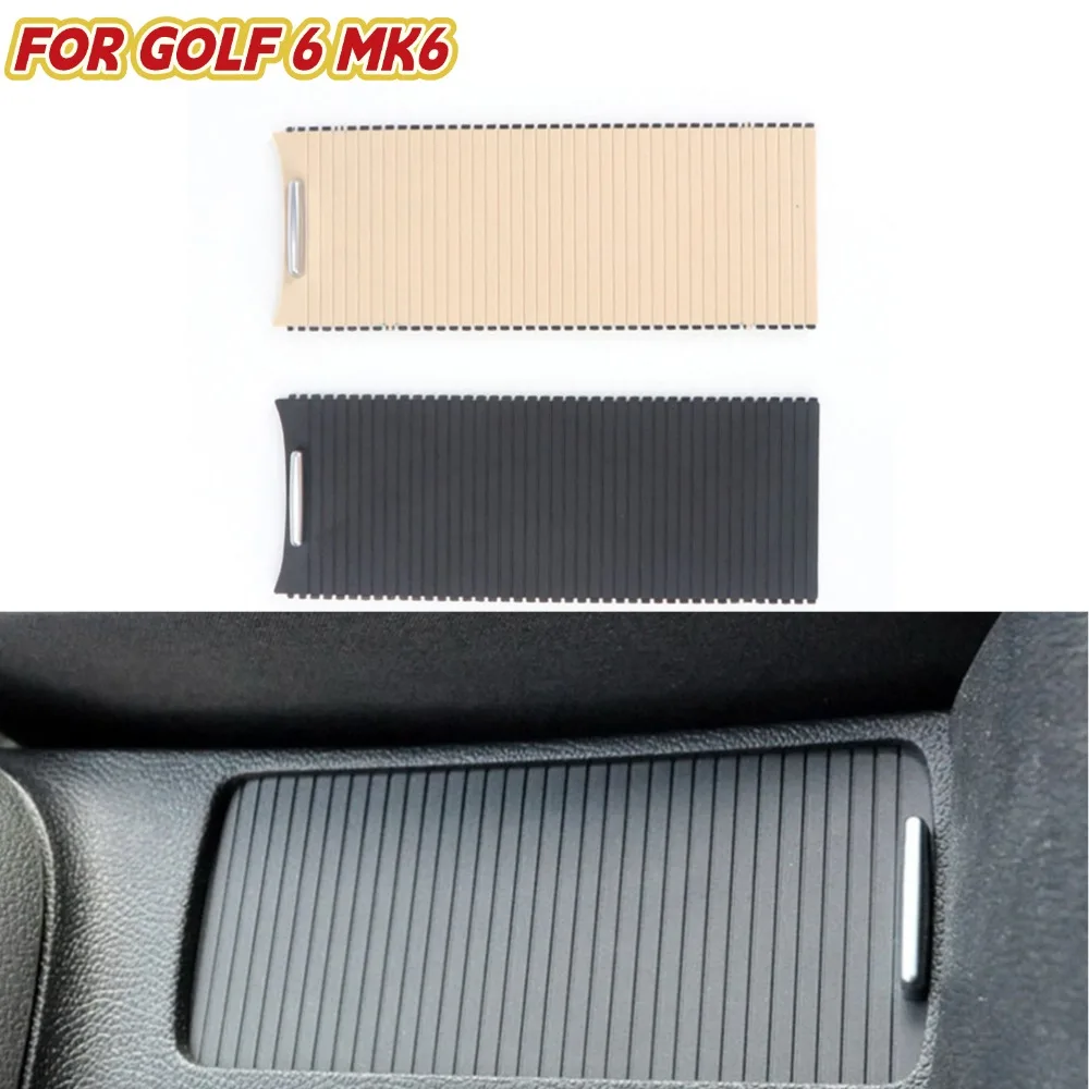 

Black, Beige Car Center Console Water Cup Holder Curtain FOR GOLF 6 MK6 Front Drink Holder Slide Roller Blind 5KD832531