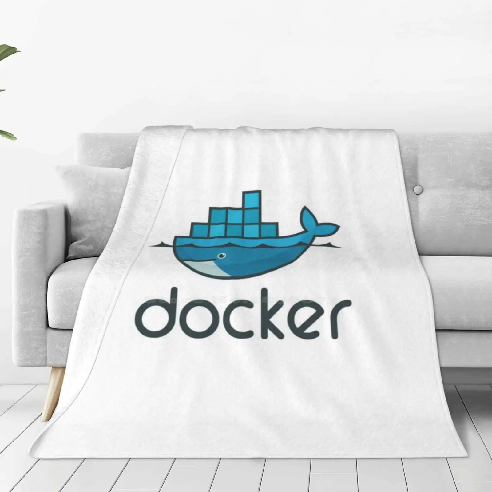 Docker Latest Super Soft Warm Light Thin Blanket Docker Devops Container Development Linux Gnu Virtualization Box Code