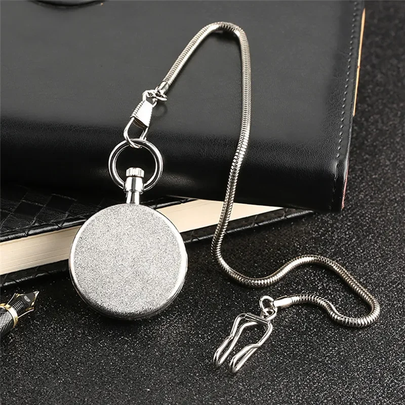 Special Turnable Dial Mixed Color Design Open Face Clock Quartz Movement Pocket Watch for Women Men with Pendant Chain Reloj